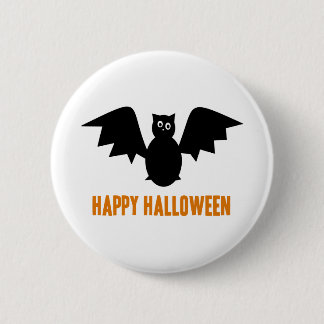 Chapa Redonda De 5 Cm Feliz Bate de Halloween