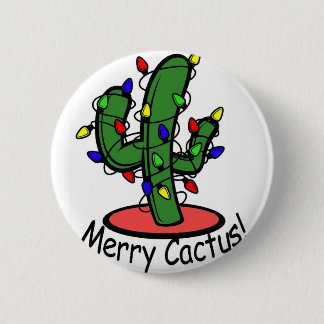 Chapa Redonda De 5 Cm Feliz cactus