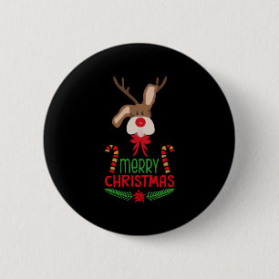 Chapa Redonda De 5 Cm Feliz Camisa de Navidad, Rudolph-Navidades
