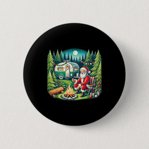 Chapa Redonda De 5 Cm Feliz Campmas Navidad Campista Amante del Camping