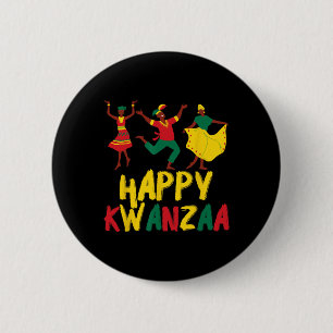 Chapa Redonda De 5 Cm Feliz celebración de Kwanzaa Siete principios afri