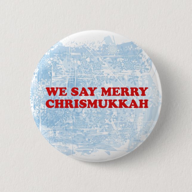 Chapa Redonda De 5 Cm feliz chrismukkah (Anverso)