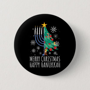 Chapa Redonda De 5 Cm Feliz Chrismukkah Feliz Navidad Janucá
