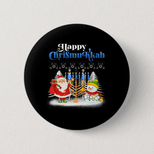 Chapa Redonda De 5 Cm Feliz Chrismukkah Funny Navidades de Hanukkah Jewi