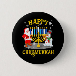 Chapa Redonda De 5 Cm Feliz Chrismukkah Funny Navidades de Hanukkah Jewi