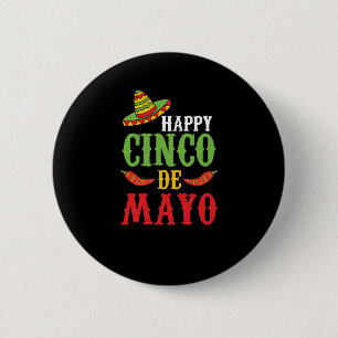 Chapa Redonda De 5 Cm Feliz Cinco De Mayo