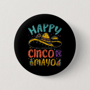 Chapa Redonda De 5 Cm Feliz Cinco De Mayo México Fiesta Cinco De