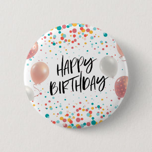 Chapa Redonda De 5 Cm Feliz cumpleaños