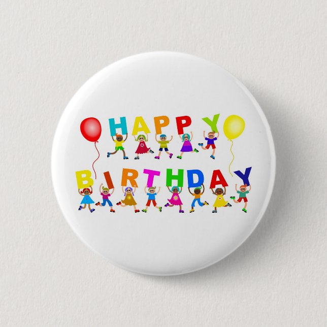 Chapa Redonda De 5 Cm Feliz cumpleaños (Anverso)