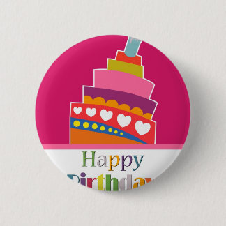 Chapa Redonda De 5 Cm Feliz cumpleaños