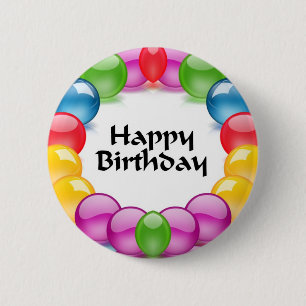 Chapa Redonda De 5 Cm Feliz cumpleaños