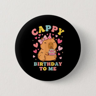 Chapa Redonda De 5 Cm Feliz cumpleaños al divertido animal de cumpleaños