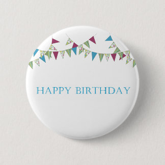 Chapa Redonda De 5 Cm Feliz cumpleaños - azul