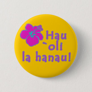 Chapa Redonda De 5 Cm Feliz cumpleaños en Hawaiian