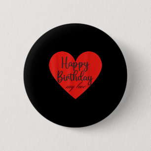 Chapa Redonda De 5 Cm Feliz cumpleaños mi amor