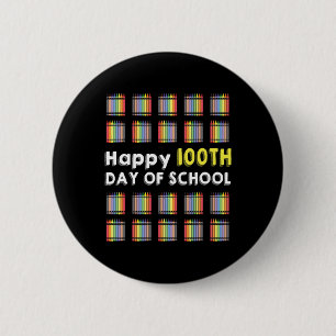 Chapa Redonda De 5 Cm Feliz Día 100 De Diversión Estudiantil 100 Días De