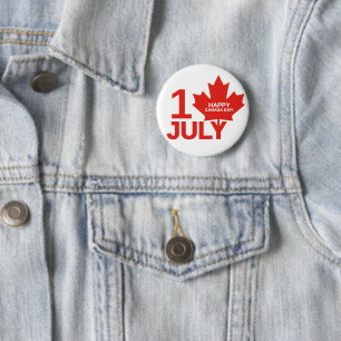 Chapa Redonda De 5 Cm Feliz Día de Canadá