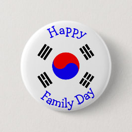 Chapa Redonda De 5 Cm Feliz Día de la Familia - Adopción Coreana