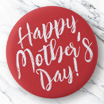 Chapa Redonda De 5 Cm Feliz día de la madre simple tipografía moderna<br><div class="desc">Este diseño sencillo y moderno se compone de tipografía escrita a mano.</div>