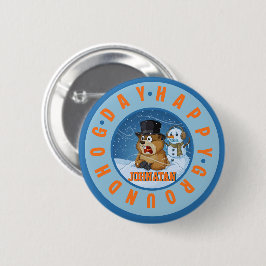 Chapa Redonda De 5 Cm Feliz Día de la Marmota Nombre Personalizado Diver
