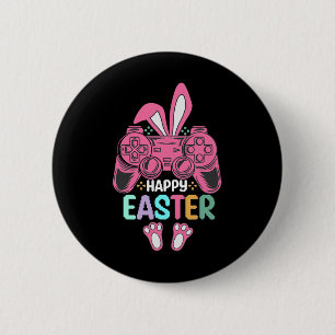Chapa Redonda De 5 Cm Feliz Día de Pascua Bunny Egg Fun Boys Chicas Niño