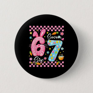 Chapa Redonda De 5 Cm Feliz día de Pascua Chicas conejitas lindas Pascua