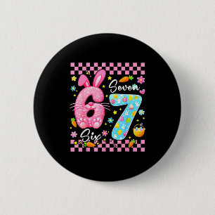 Chapa Redonda De 5 Cm Feliz día de Pascua conejitas lindas Pascua seis s