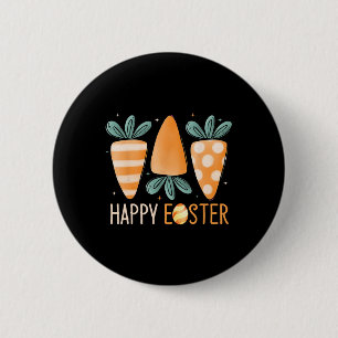 Chapa Redonda De 5 Cm Feliz día de Pascua Zanahorias lindas Conejo diver