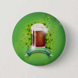 Chapa Redonda De 5 Cm Feliz Día de San Patricio Mug de Cerveza