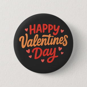 Chapa Redonda De 5 Cm Feliz día de San Valentín Corazón Amor Saludo