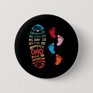 Chapa Redonda De 5 Cm Feliz Día del Padre al Mejor Papá Familia Combinac