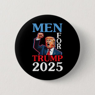 Chapa Redonda De 5 Cm Feliz Día del Padre para Trump 2025 Papi Papa Hus