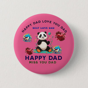 Chapa Redonda De 5 Cm Feliz Día del Padre, Personalizado de camiseta de 