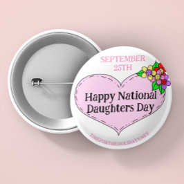 Chapa Redonda De 5 Cm Feliz Día Nacional de las Hermanas - 25 de setiemb