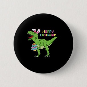 Chapa Redonda De 5 Cm Feliz Eastrawar T Rex Easter Bunny Dinosaur Eggs B
