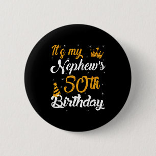 Chapa Redonda De 5 Cm Feliz Es El 50 Cumpleaños De Mi Sobrino 1975 50 Añ