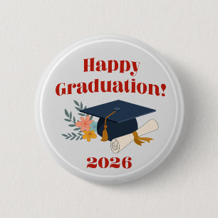 Chapa Redonda De 5 Cm Feliz Graduación 2026