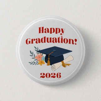 Chapa Redonda De 5 Cm Feliz Graduación 2026