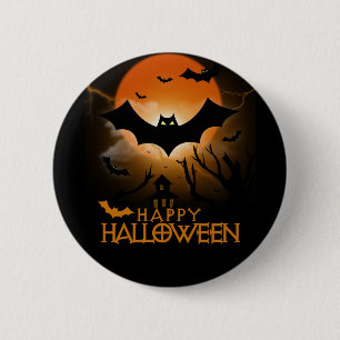 Chapa Redonda De 5 Cm Feliz Halloween