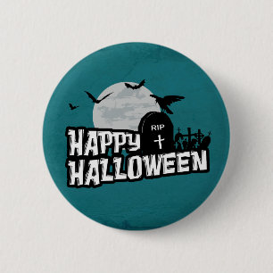Chapa Redonda De 5 Cm Feliz Halloween
