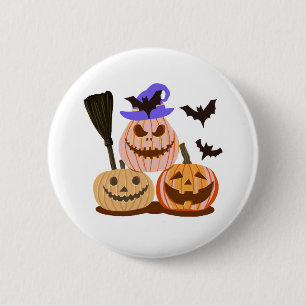 Chapa Redonda De 5 Cm Feliz Halloween