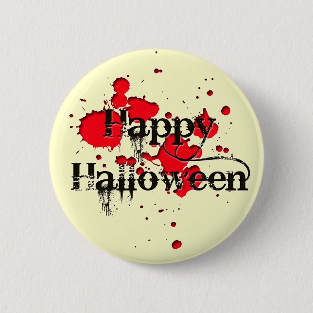 Chapa Redonda De 5 Cm feliz Halloween (Anverso)