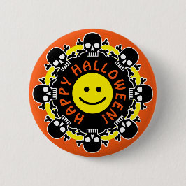 Chapa Redonda De 5 Cm Feliz Halloween