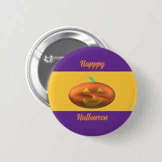 Chapa Redonda De 5 Cm Feliz Halloween Calabaza 