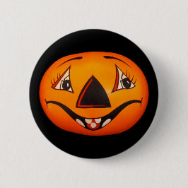 Chapa Redonda De 5 Cm Feliz Halloween de Jack O’ Lantern