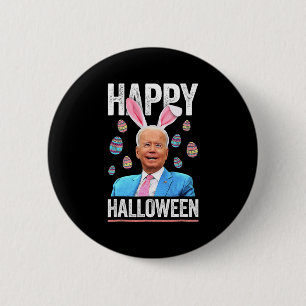 Chapa Redonda De 5 Cm Feliz Halloween Diversión Biden Bunny Eggs Para Ha