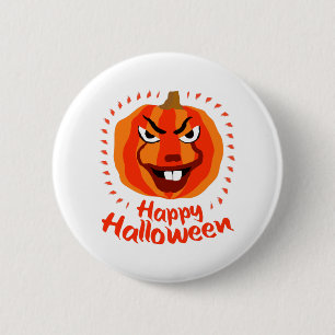 Chapa Redonda De 5 Cm Feliz Halloween 🎃 divertida calabaza espeluznante