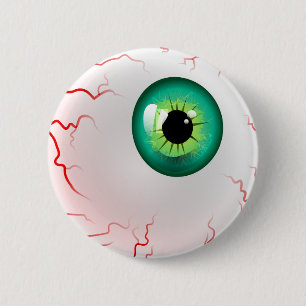 Chapa Redonda De 5 Cm ¡Feliz Halloween! Espeluznante Ébola Verde