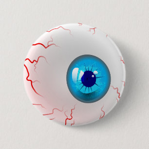 Chapa Redonda De 5 Cm ¡Feliz Halloween! Fantasía en el Ojo Azul