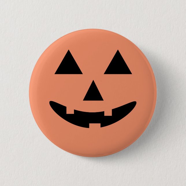 Chapa Redonda De 5 Cm Feliz Halloween Jack O'Lantern Pumpkin (Anverso)